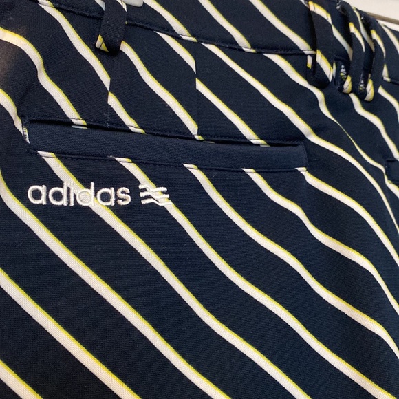 Adidas golf skort pleated stripe (dark blue, white, yellow) US XS - Picture 4 of 5